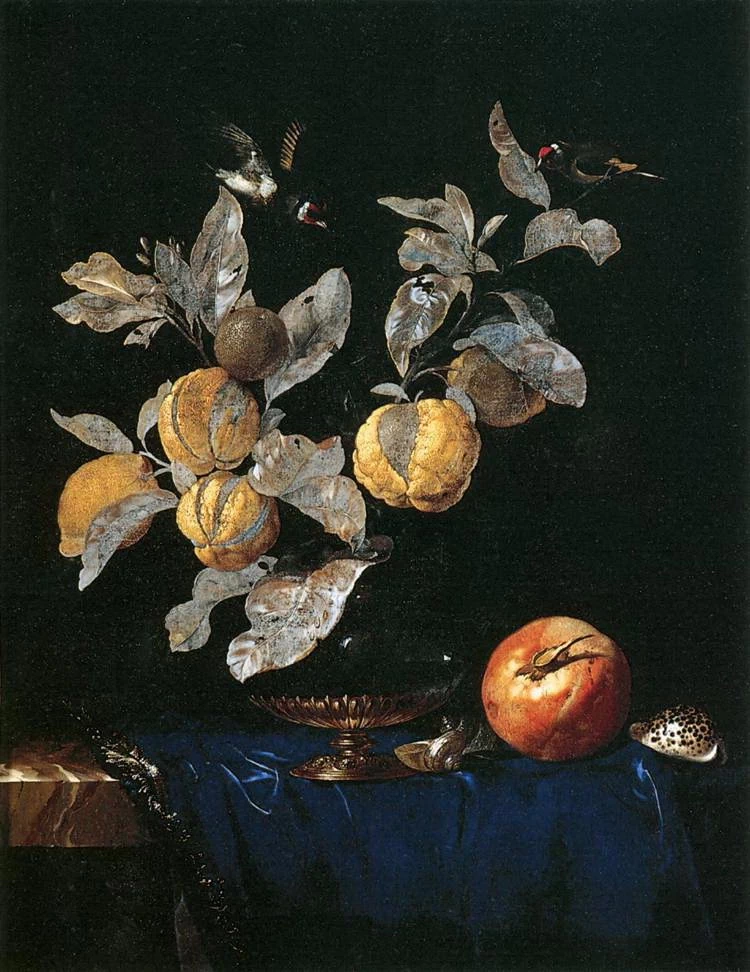 Natura morta con frutta e vaso di vetro - Thyssen, Bornemisza Museum